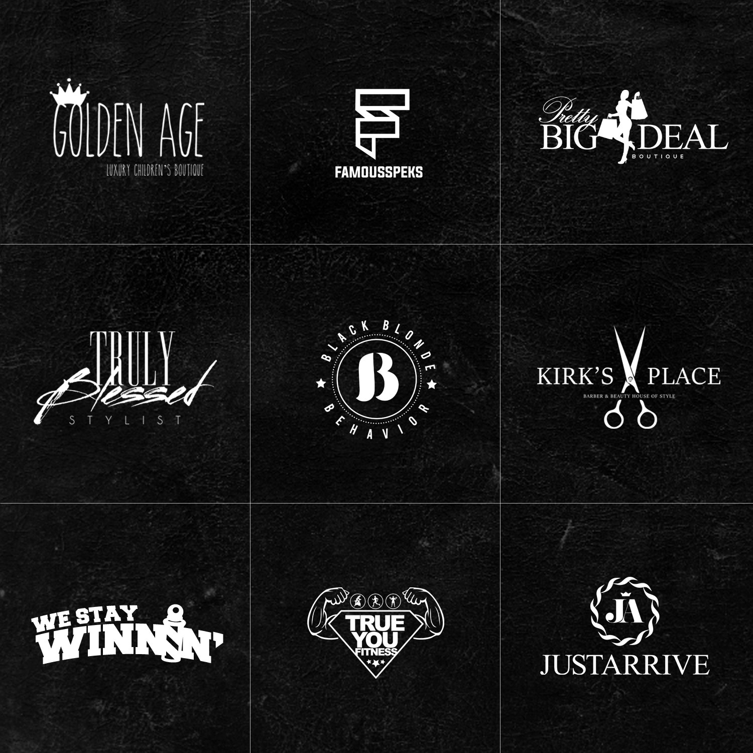 Logo collection, work by Awkward Media Group