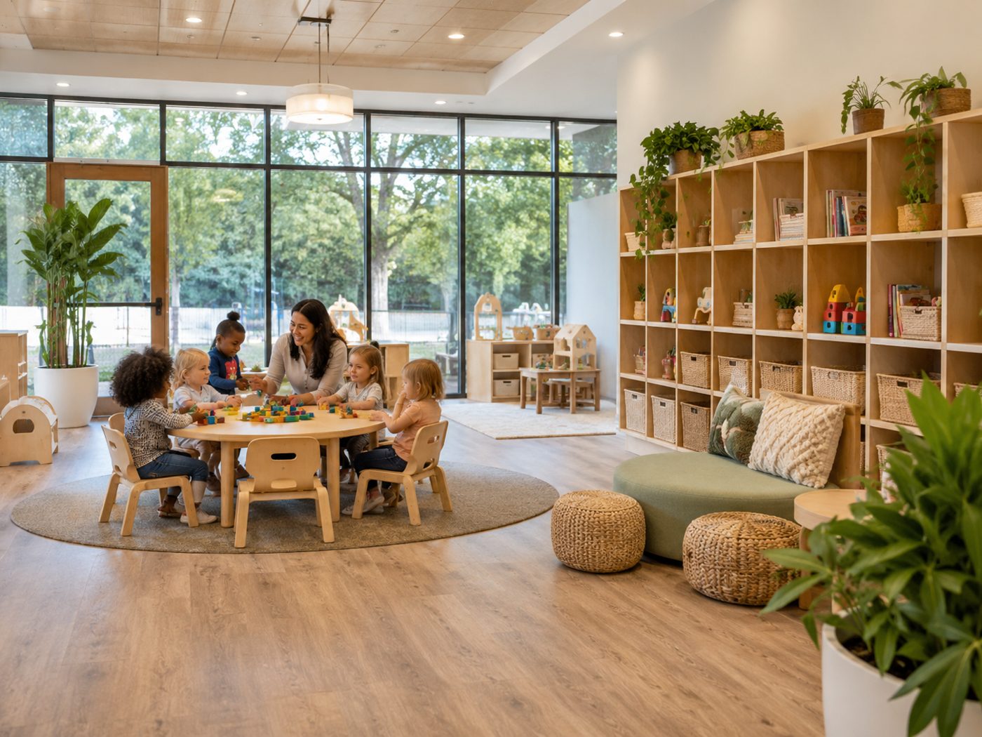 Bright, airy early-learning classroom